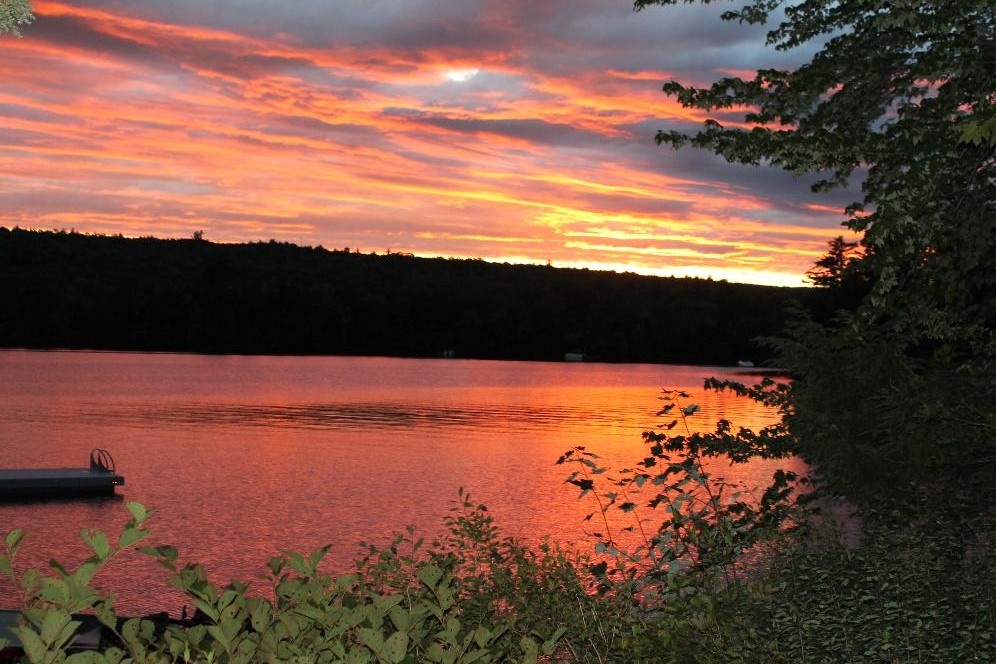 sunset from the island